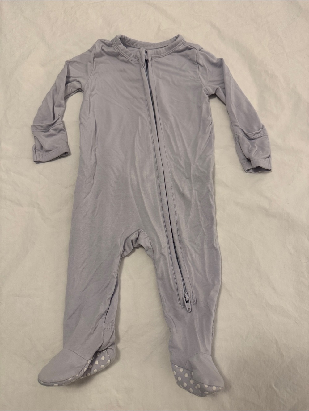 Angel Dear footed onesie lavender size 0-3 months